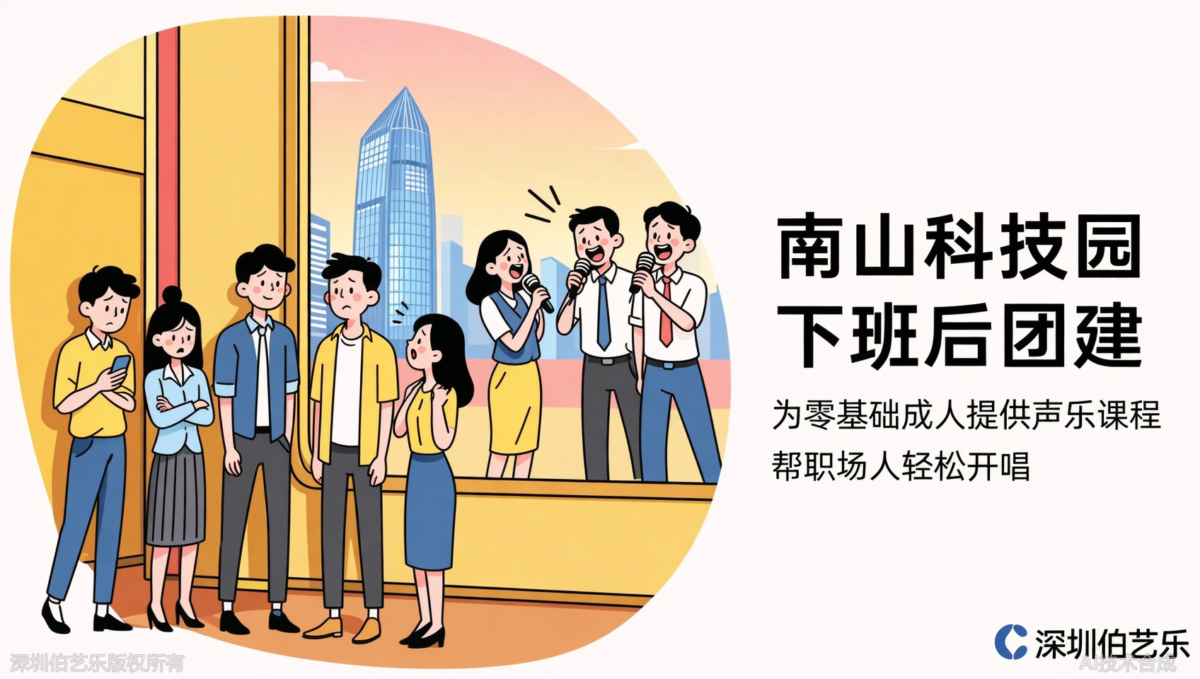 南山科技园的程序员们，团建K歌总躲在角落？伯艺乐音乐培训：唱歌可以后天练出来