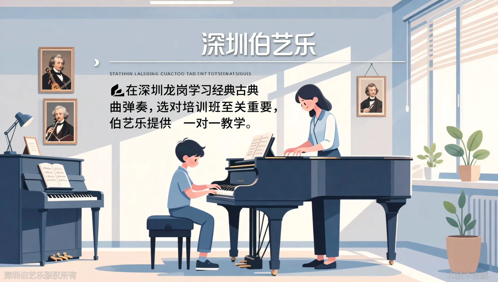 深圳龙岗区经典古典曲弹奏班怎么选？伯艺乐音乐培训一对一教学解析