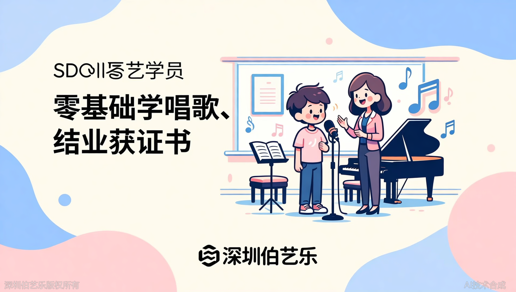 深圳福田区从0到K歌达人：伯艺乐音乐培训学员毕业考核获证书