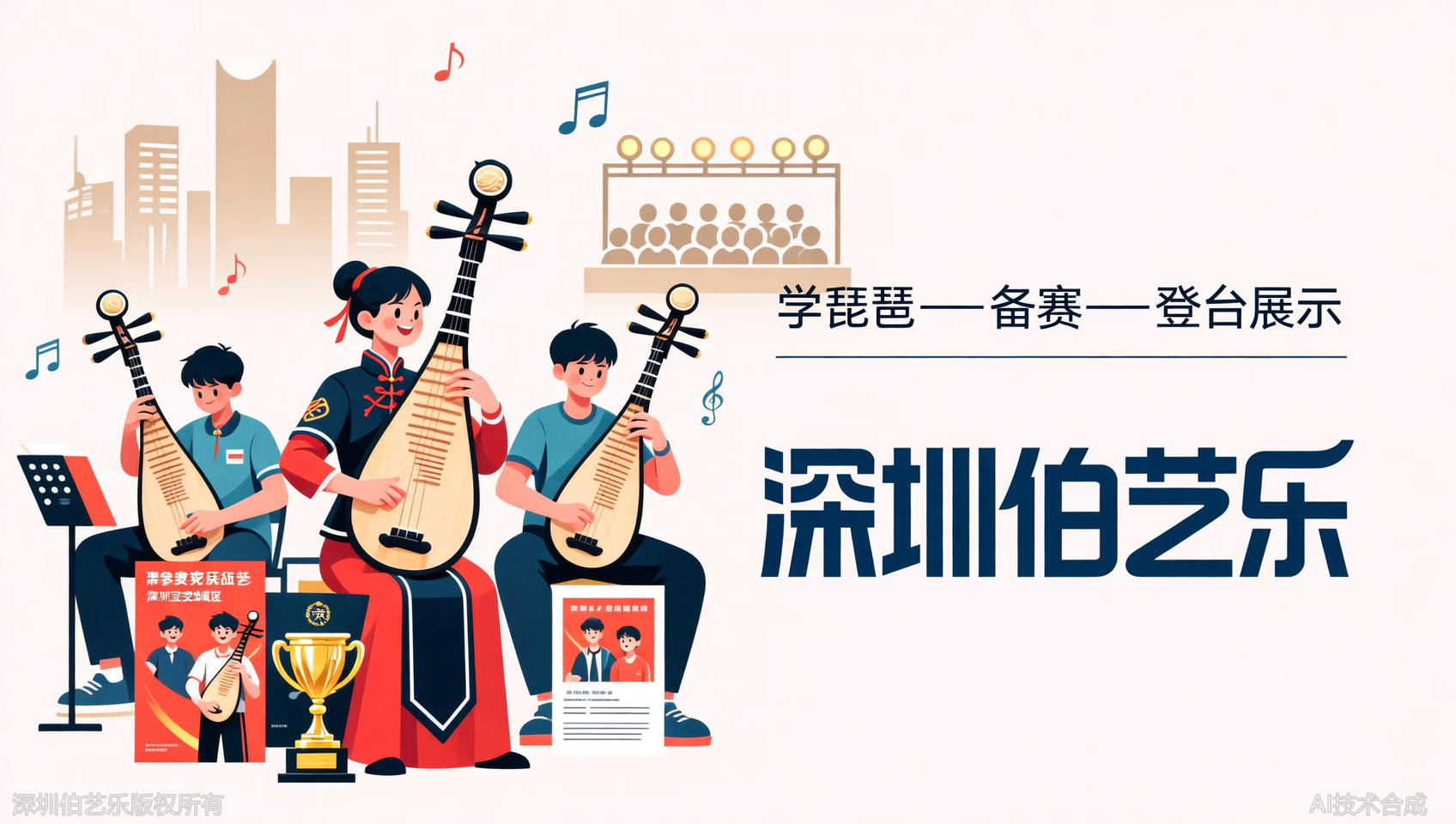 深圳宝安区学完琵琶能参加比赛吗？伯艺乐音乐培训推荐优秀学员参赛
