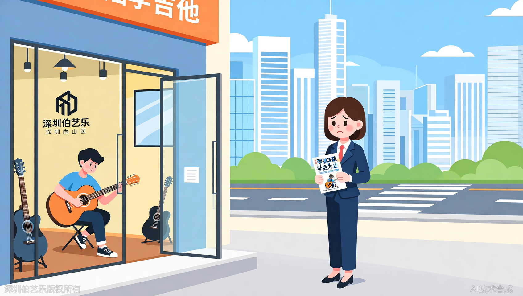 深圳南山区成人吉他无限课时值得报吗？伯艺乐音乐培训&ldquo;学会为止&rdquo;实录