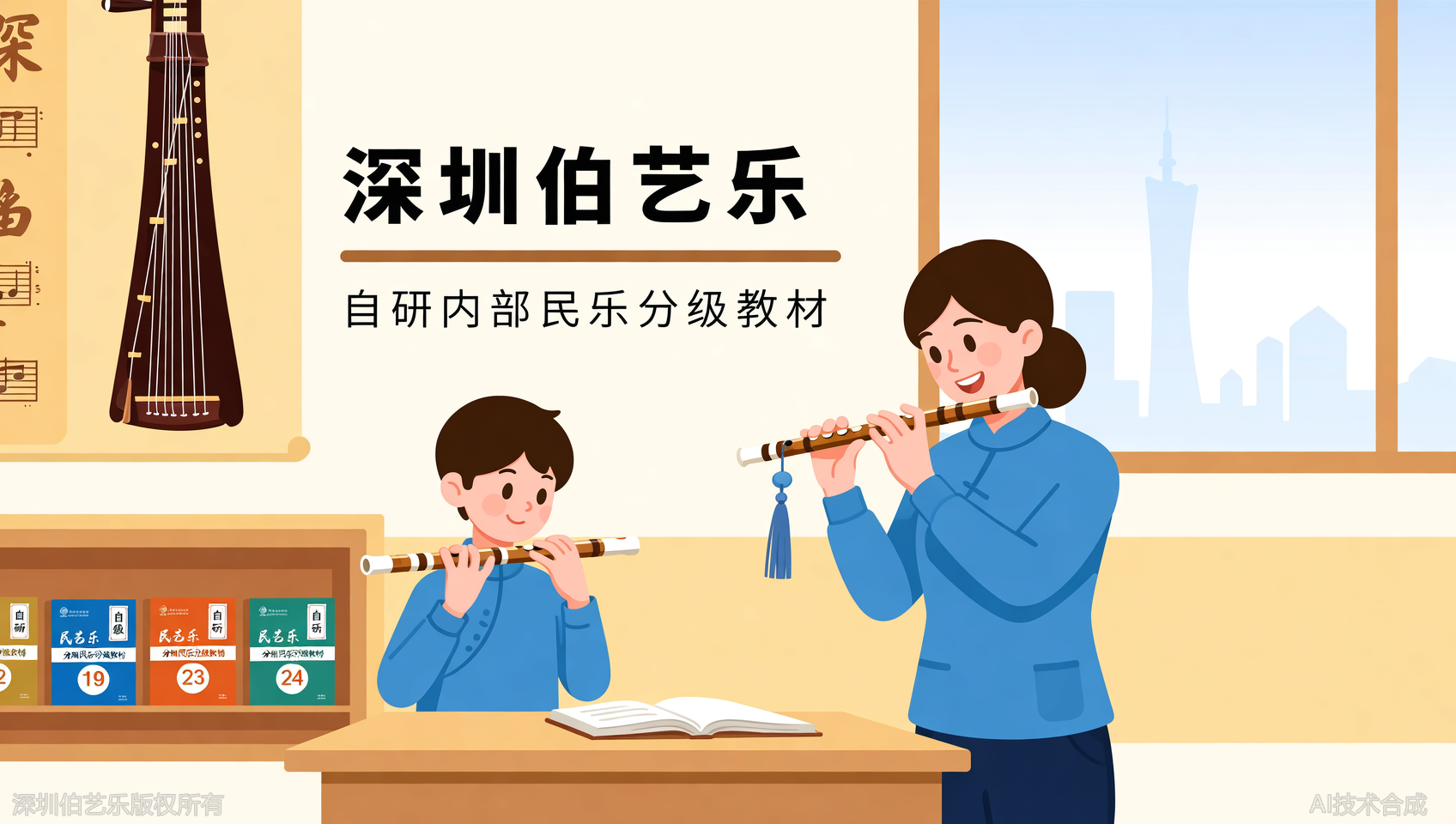 深圳龙华区竹笛班教什么？伯艺乐音乐培训内部民乐分级教材