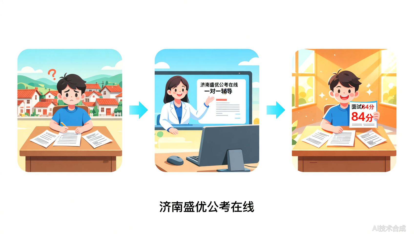 一位乡镇岗学员的感谢信：济南盛优公考让我面试84分