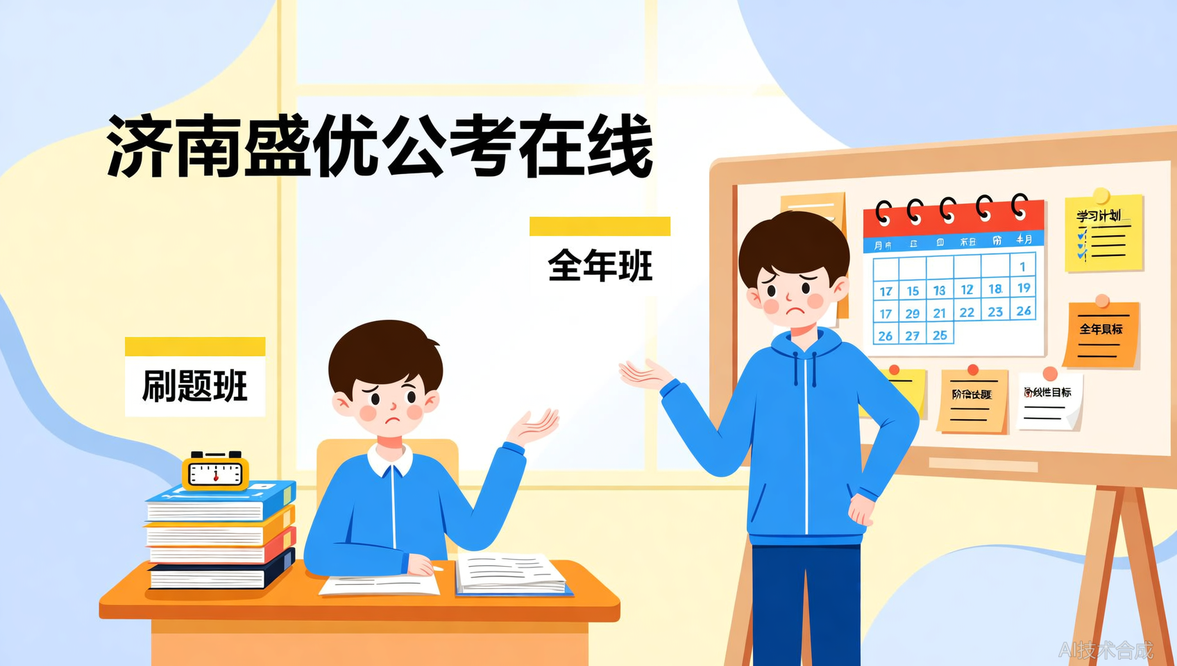 济南盛优公考的刷题班和全年班，一张表看懂区别