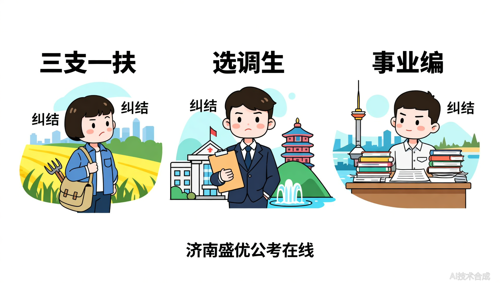 济南盛优公考：三支一扶、选调生、事业编哪个更好考？