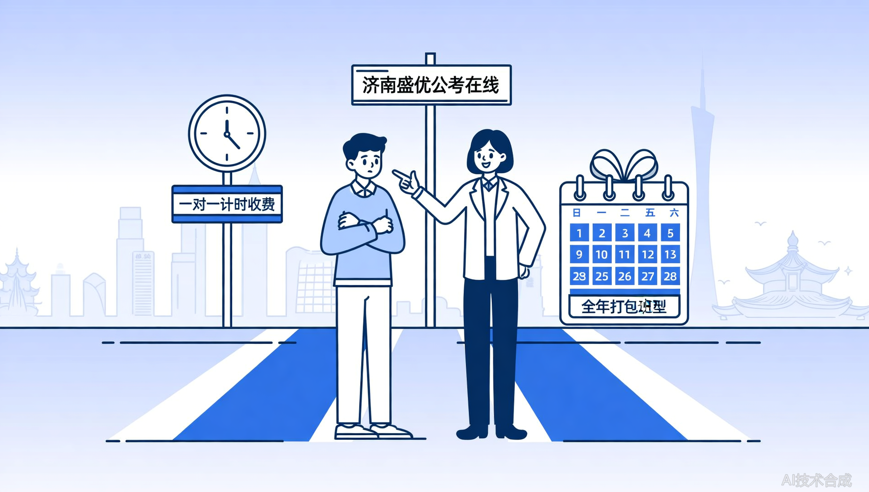 一对一350元/小时 vs 全年班打包价，济南盛优公考帮你算账