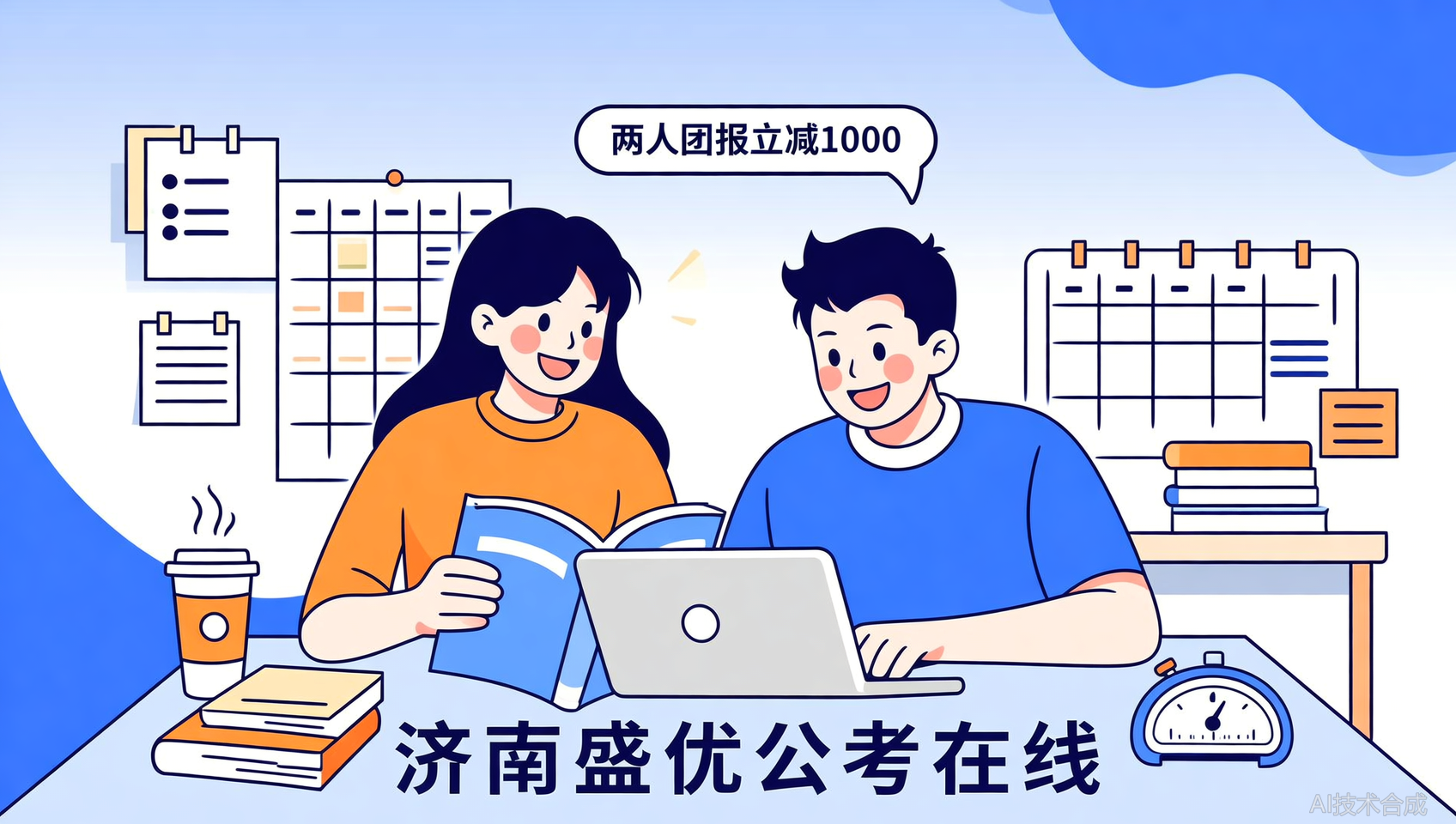 两人团报立减1000，济南盛优公考拼课更划算