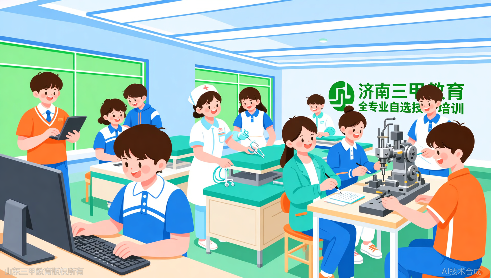 春考技能零基础？三甲教育全专业自选，技能培训全覆盖