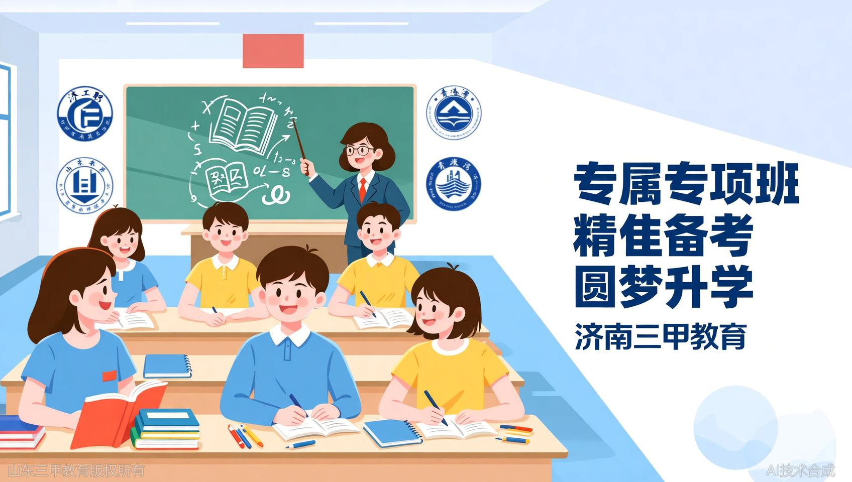 文化课测试院校怎么攻？三甲教育针对济工职、青港湾等开专项班