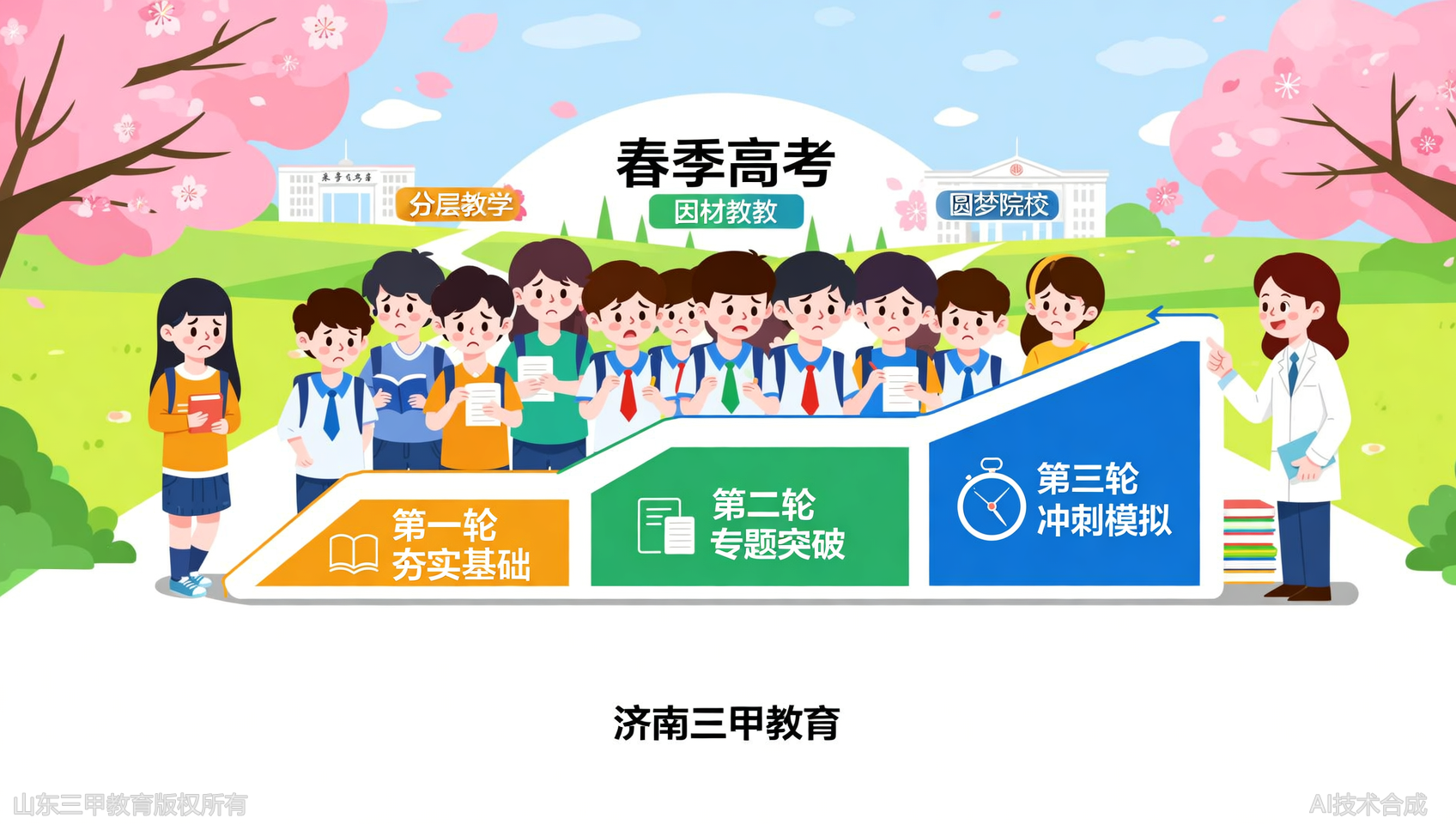 高二/高三转战春考，三甲教育三轮复习带你弯道超车