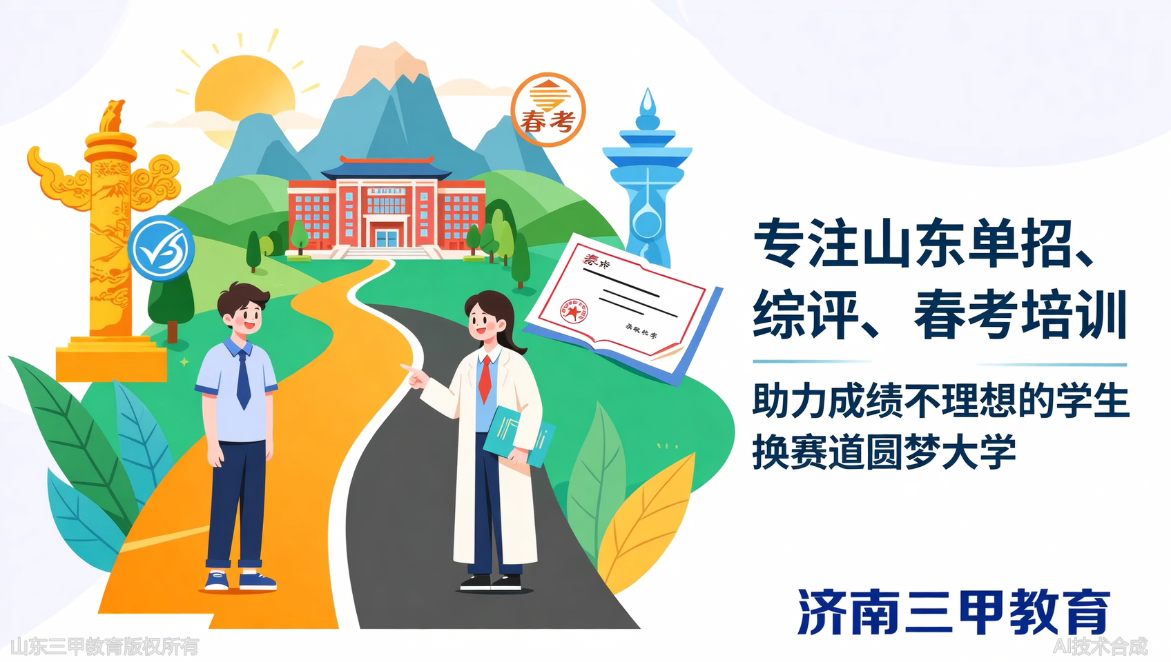 高三分数不理想？三甲教育单招综评春考培训帮你换条赛道升大学