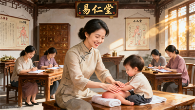 易仁堂教育：宝妈学小儿推拿，能赚钱也能顾家