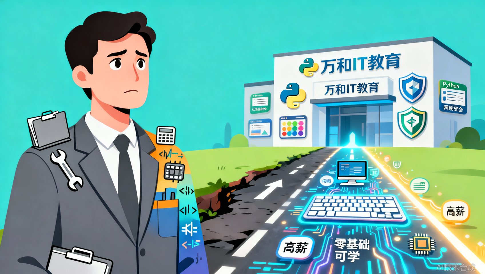 30岁转行不怕晚！万和IT教育：AI/全栈/测试/云计算任你选