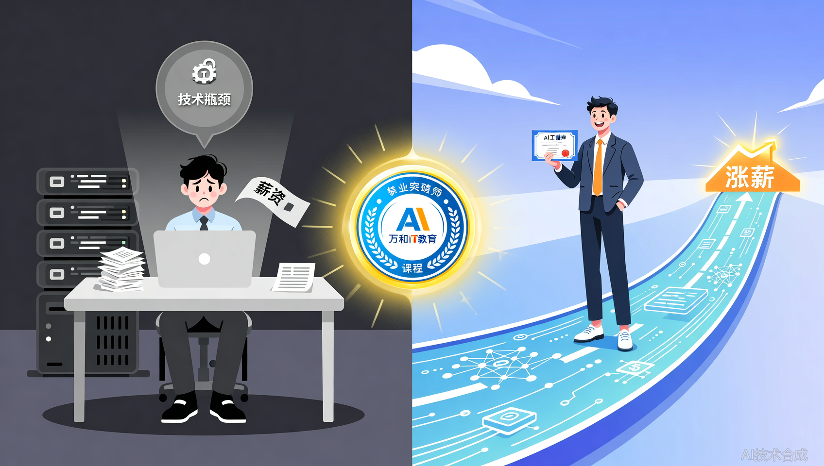 技术瓶颈难突破？万和IT教育：AI新赛道，快速涨薪超车