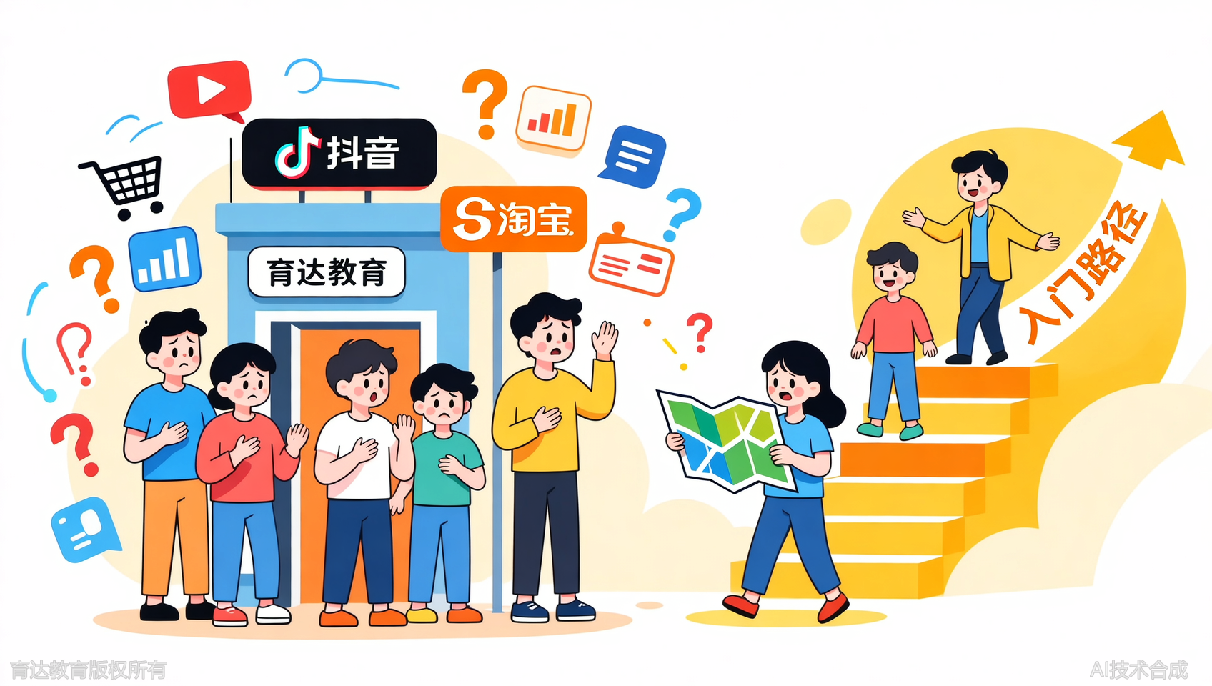 想做抖音/淘宝却不会运营？育达教育带你从零起步
