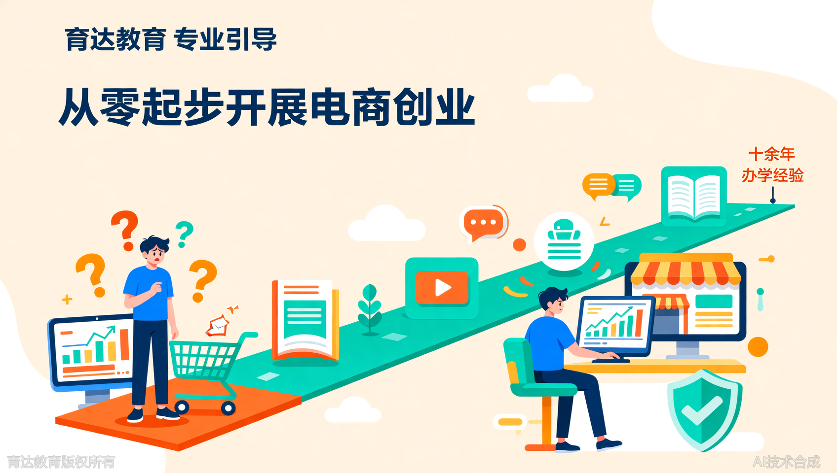 想做电商创业？育达教育帮你从0到1打造赚钱店铺