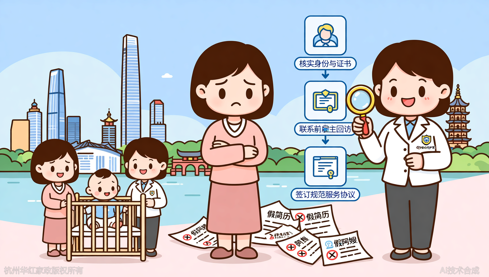 杭州育儿嫂背景调查指南：3个步骤确认阿姨的真实情况