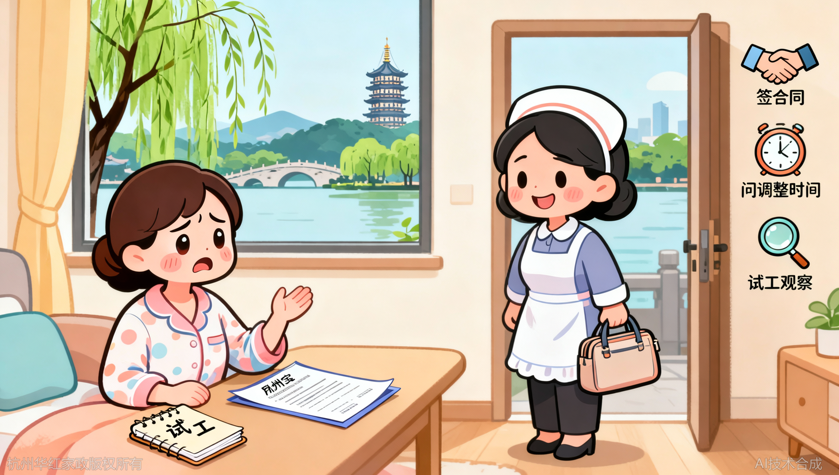 杭州不住家月嫂挑选：3个细节确保阿姨能准时到岗