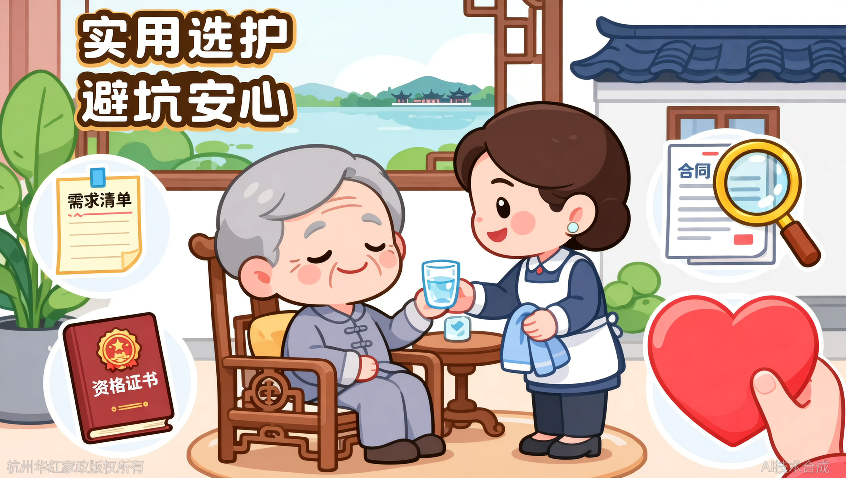 杭州老人护理保姆挑选：4个技巧找到懂护理的阿姨