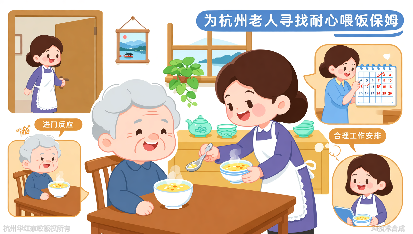 杭州老人保姆喂饭：3个细节找到能耐心喂饭的阿姨