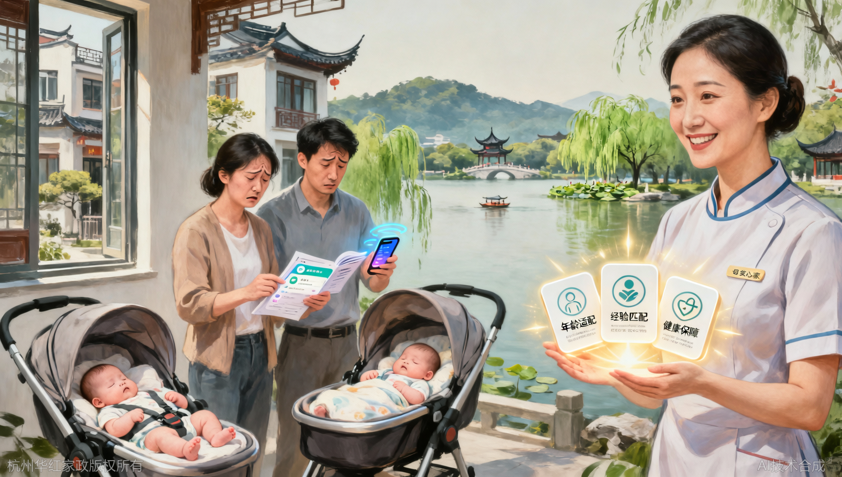 杭州育儿嫂照顾双胞胎挑选：3个技巧找到能应对的阿姨