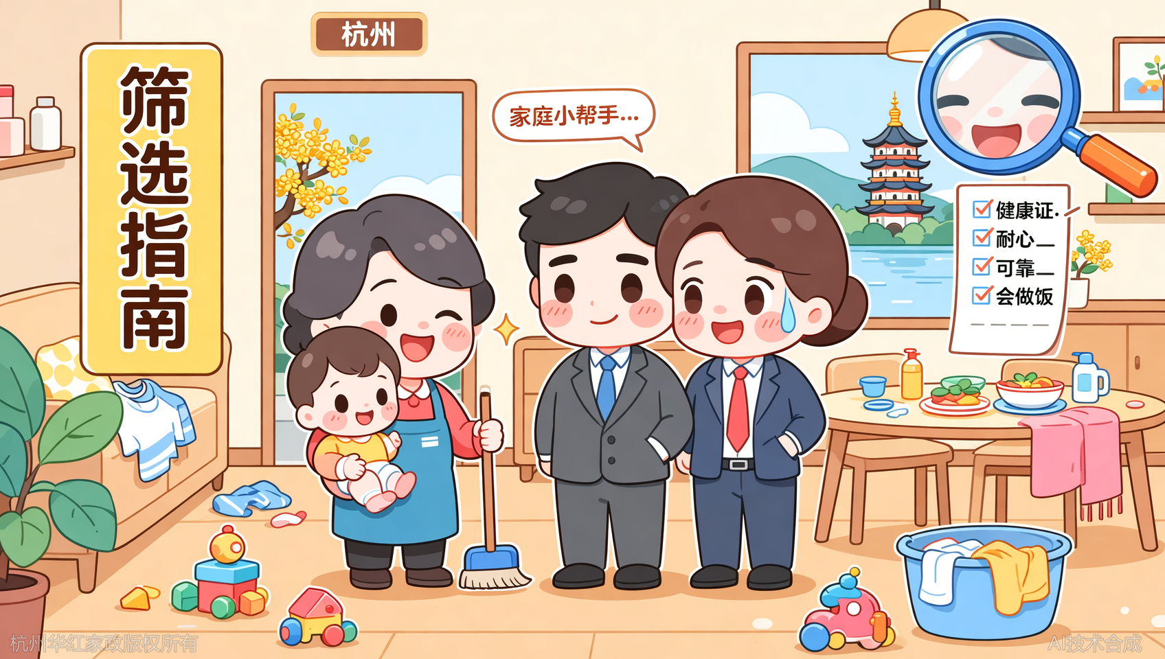 杭州育儿嫂兼保姆：如何选能兼顾育儿和家务的阿姨