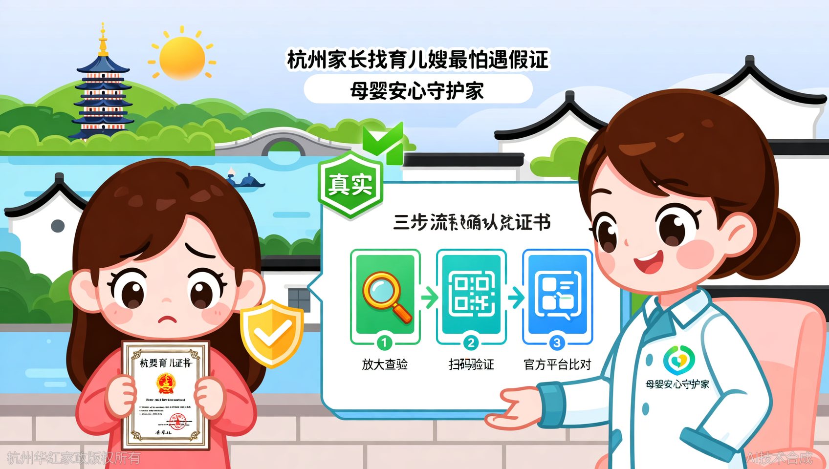 杭州育儿嫂证书指南：3个步骤确认证书的真实性