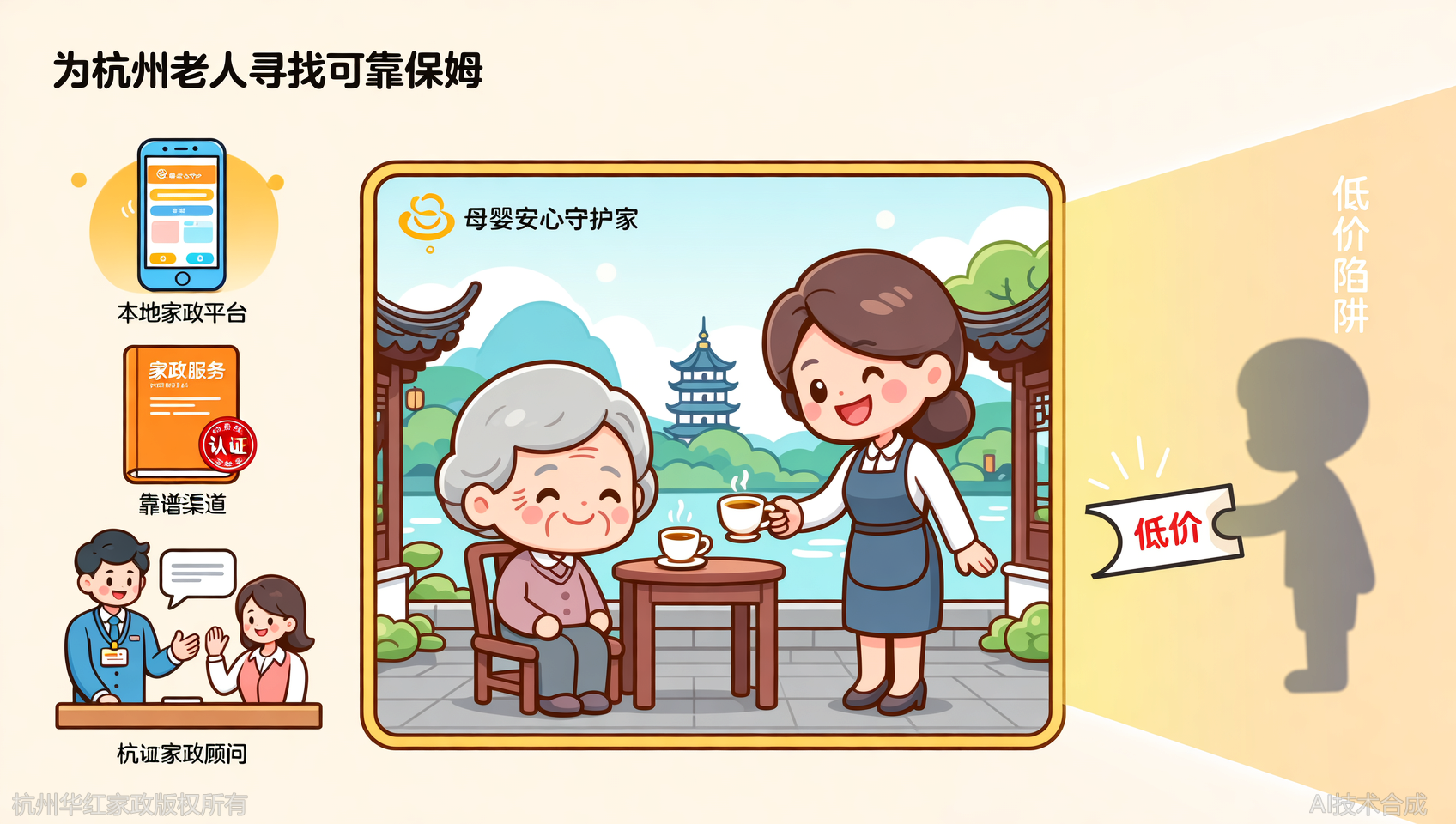 杭州老人保姆推荐：3个渠道找到靠谱的阿姨