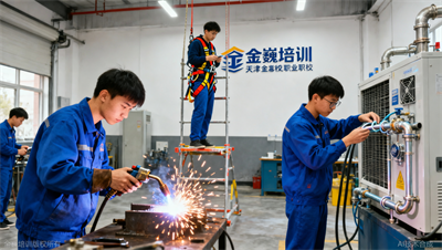 天津金巍职校焊工 高处 制冷组合特训班招生