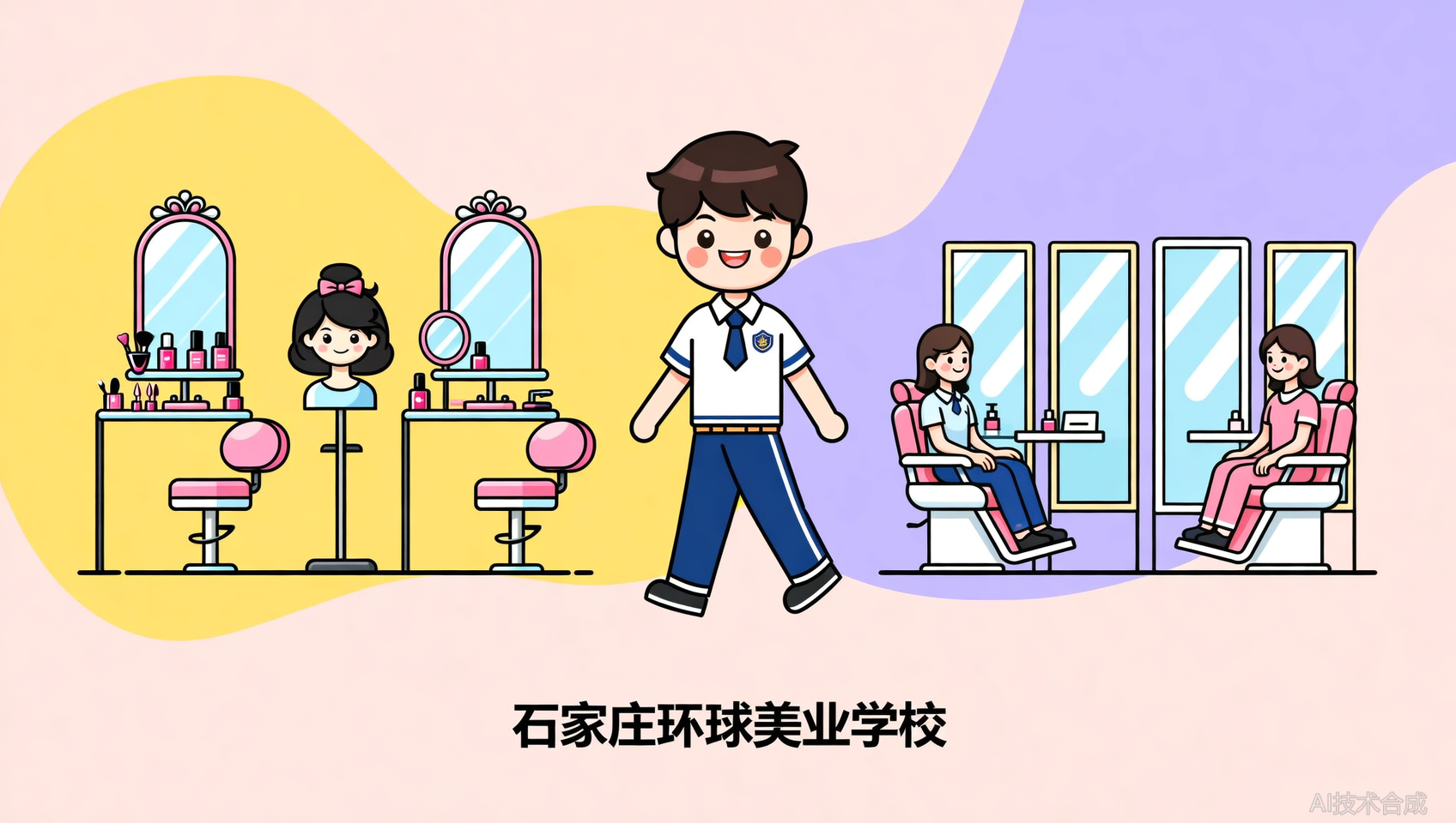 毕业即就业？石家庄环球美业学校的实践平台让你无缝衔接职场。