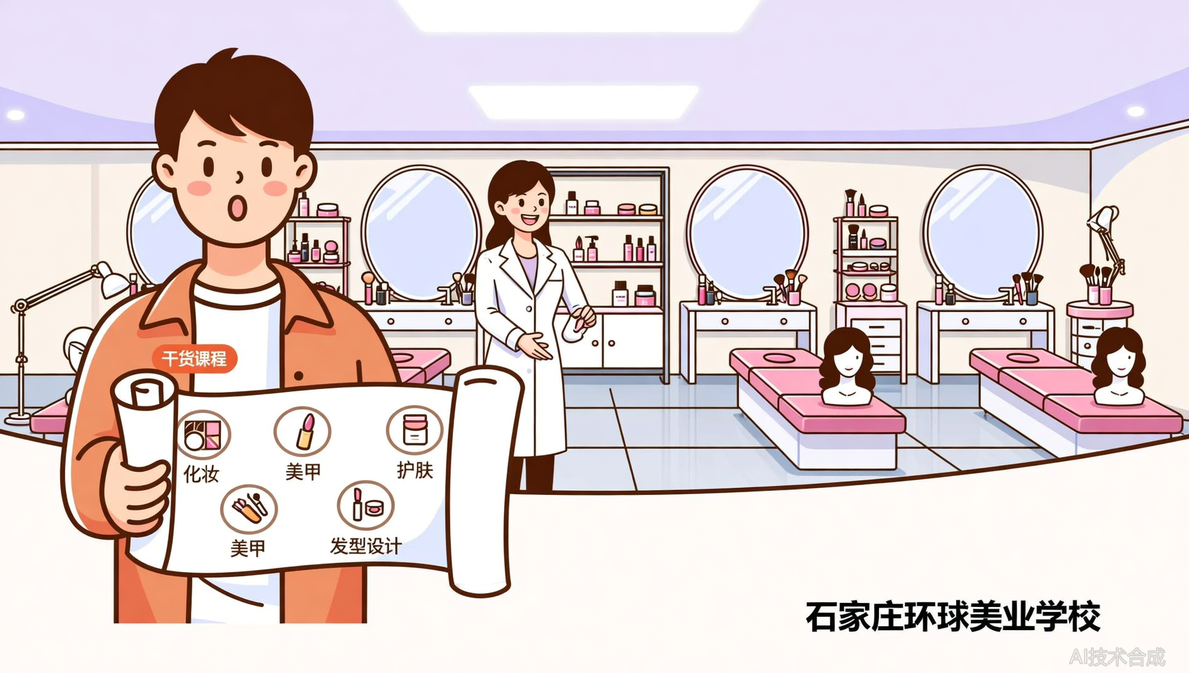 看了石家庄环球美业学校的课程大纲，才知道什么叫干货满满。
