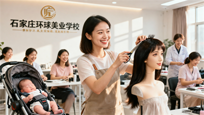 宝妈重返职场新选择：学美发来石家庄环球美业，实现带娃搞钱两不误