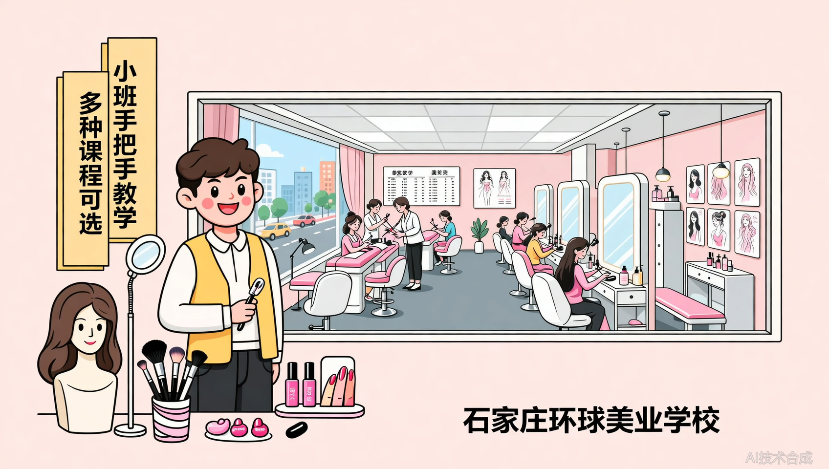 别再盲目打工了，学门手艺才是硬道理，石家庄环球美业学校招生中