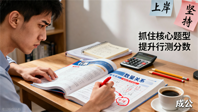 行测数量关系想放弃？成公教育：掌握这5种题型，拿下一半分数不是梦。