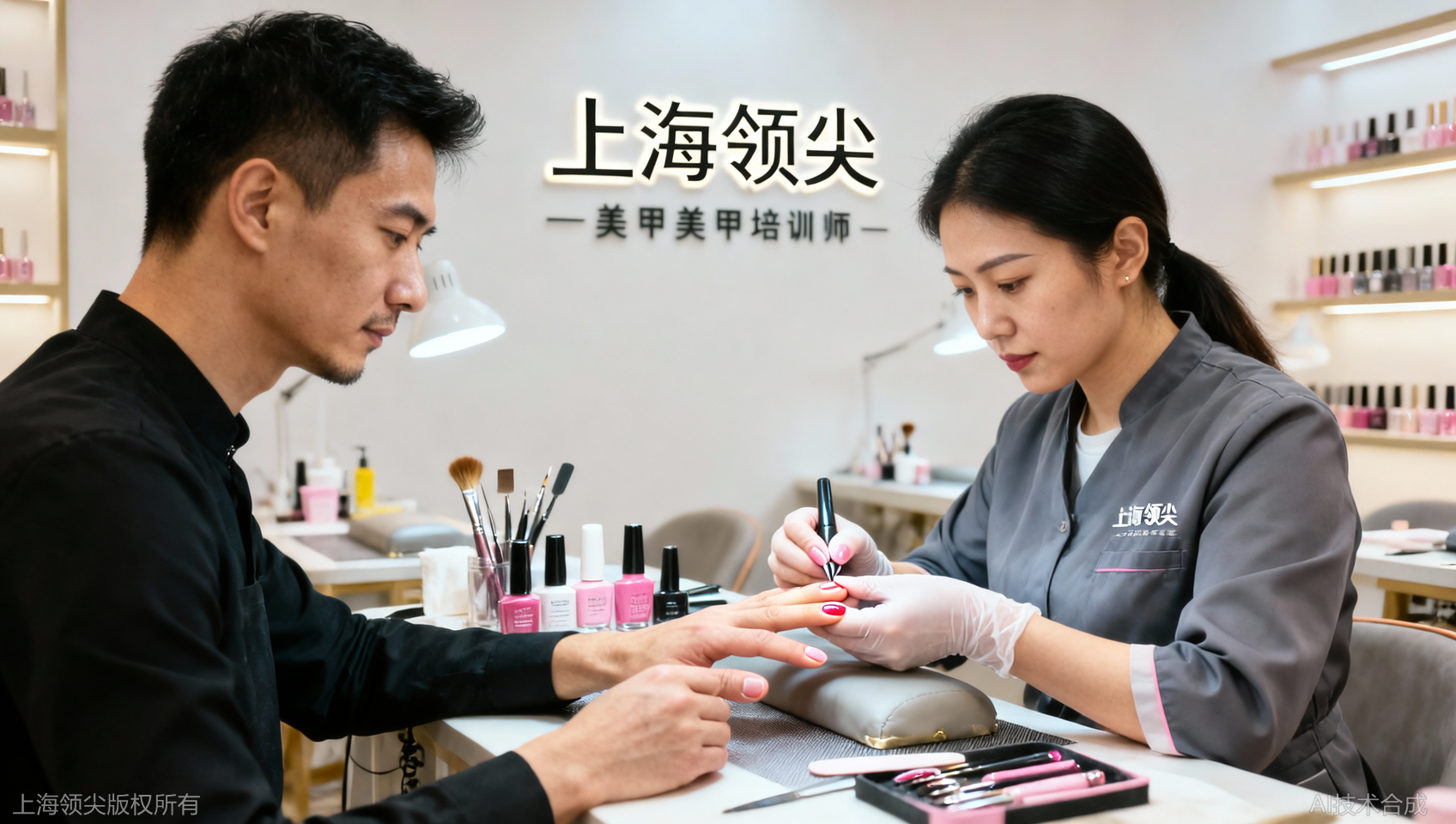 上海美甲男士款式培训：如何打造适合男士的美甲