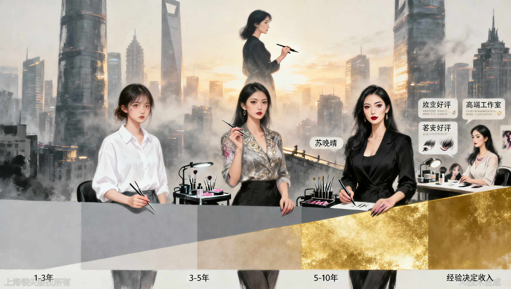上海纹绣师薪资水平解析：不同经验层级的收入差距