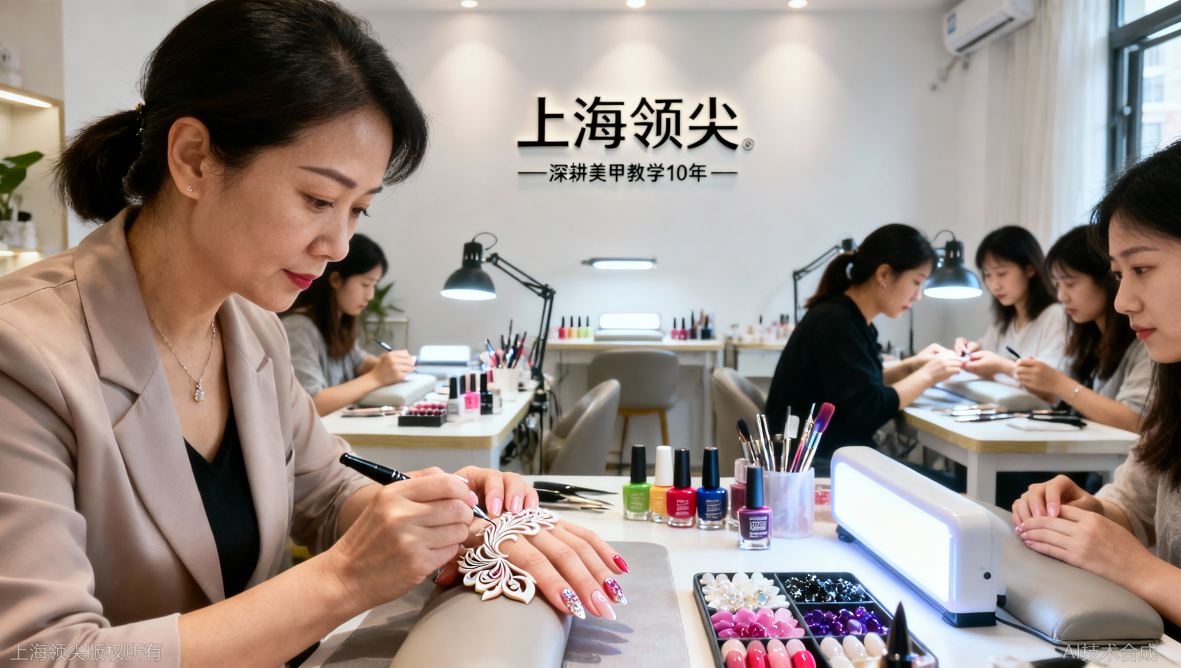 上海美甲复杂款培训：如何掌握复杂款式的技巧