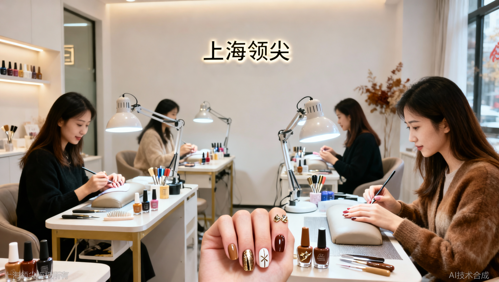 上海美甲秋冬款式培训：2024年流行的秋冬款式