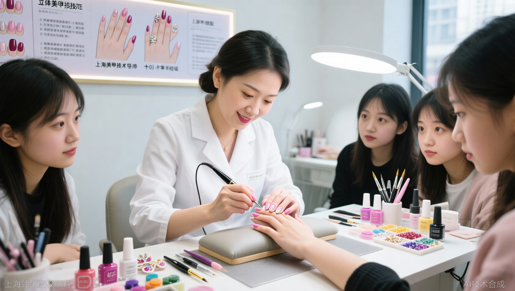 上海美甲立体款培训：如何打造立体的美甲效果