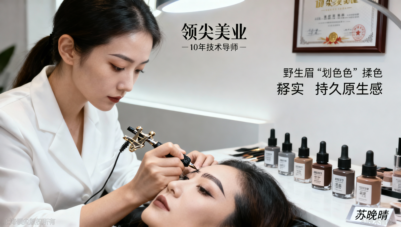 上海纹绣野生眉留色技巧：如何让眉色更持久