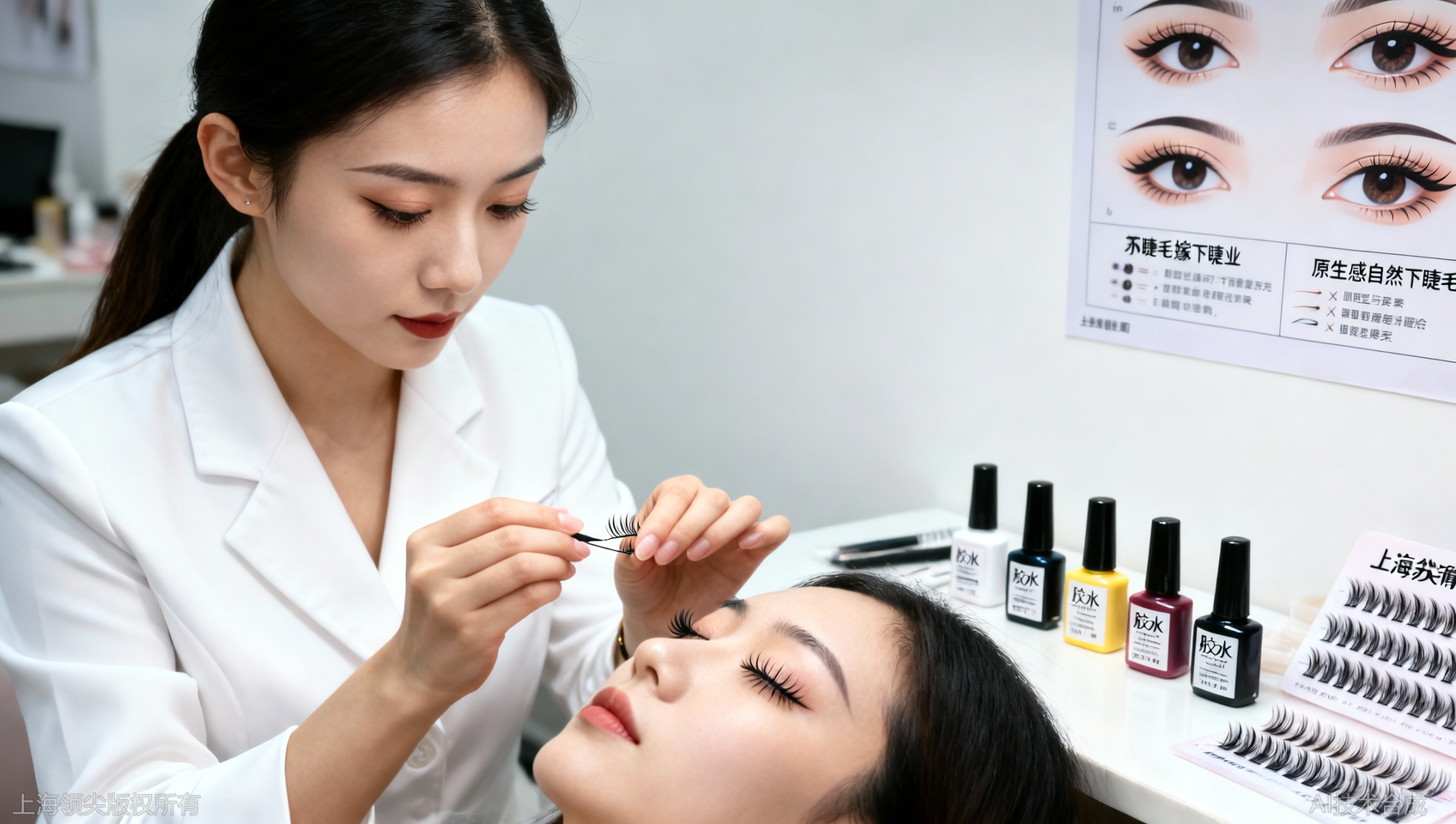 上海美睫下睫毛嫁接培训：如何让下睫毛更自然