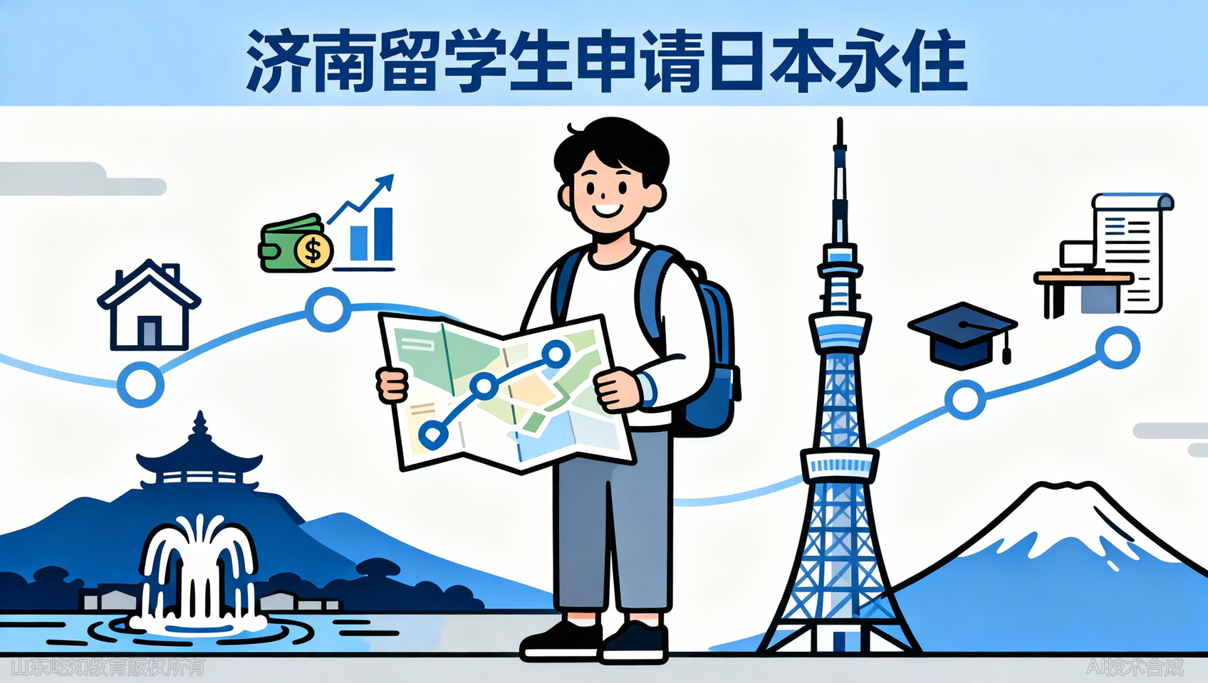 济南日本留学永住申请咨询：要满足的4个条件
