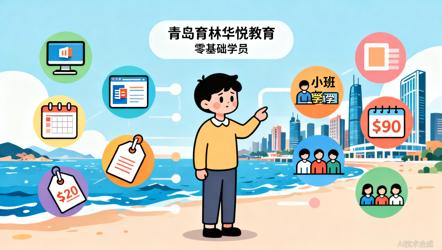 青岛西海岸电脑办公培训哪家好？青岛育林华悦教育课程与班型对比