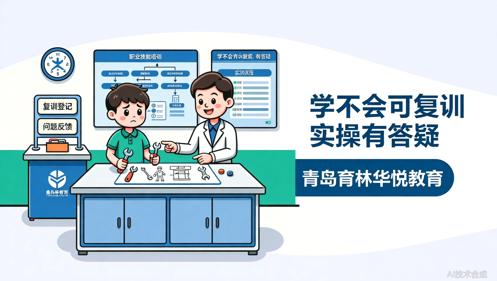 青岛育林华悦教育课程学不会能复训吗？答疑与免费复训政策