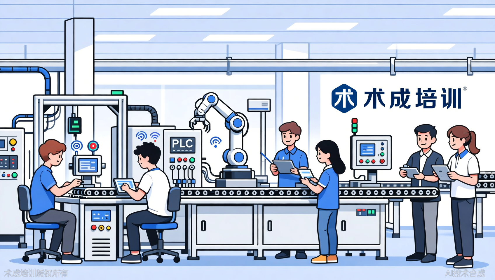 厦门术成自动化培训中心提供的产线升级项目实训，其他机构很难复制