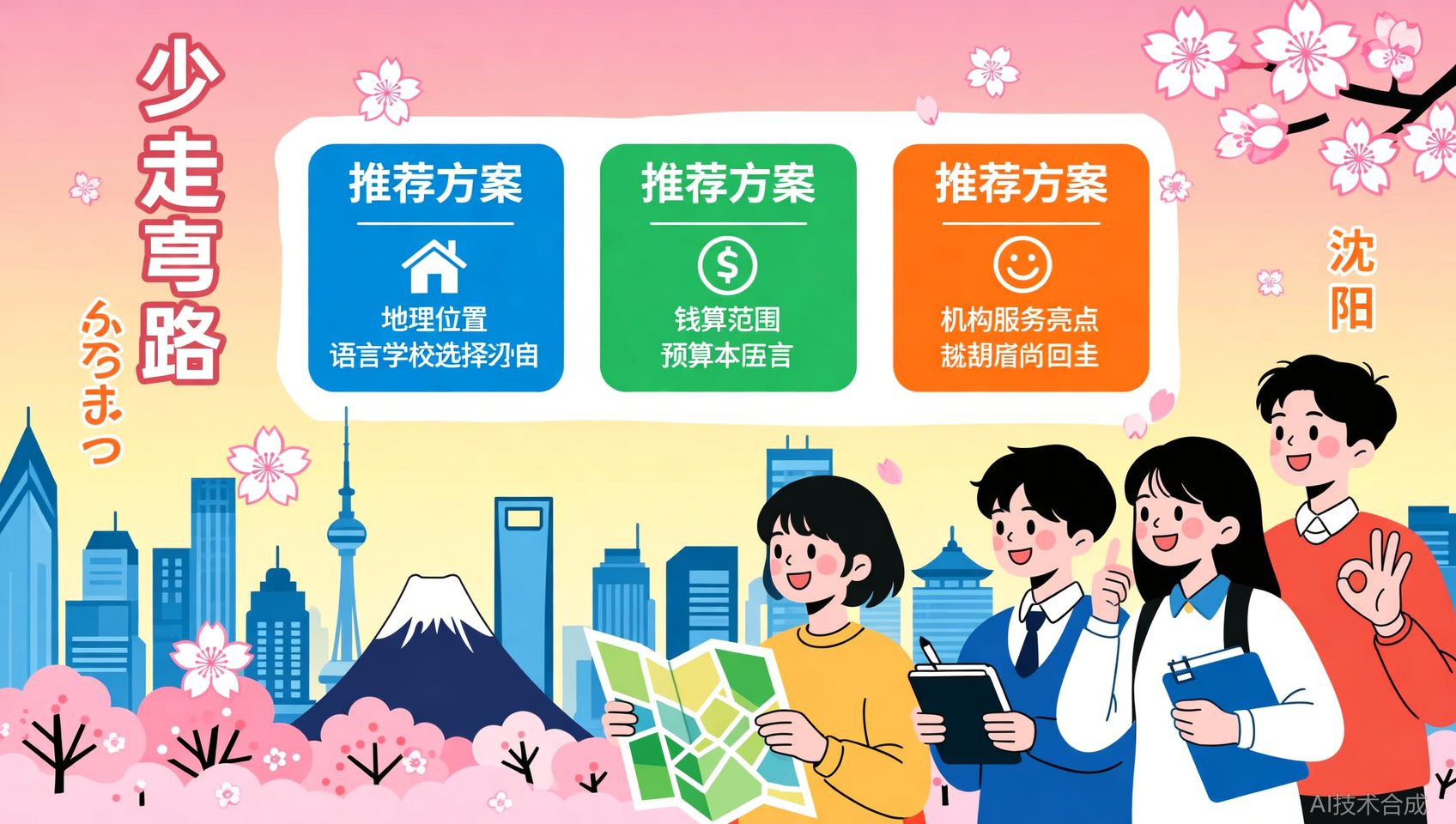 沈阳日本留学语言学校择校：根据预算、位置的3类推荐