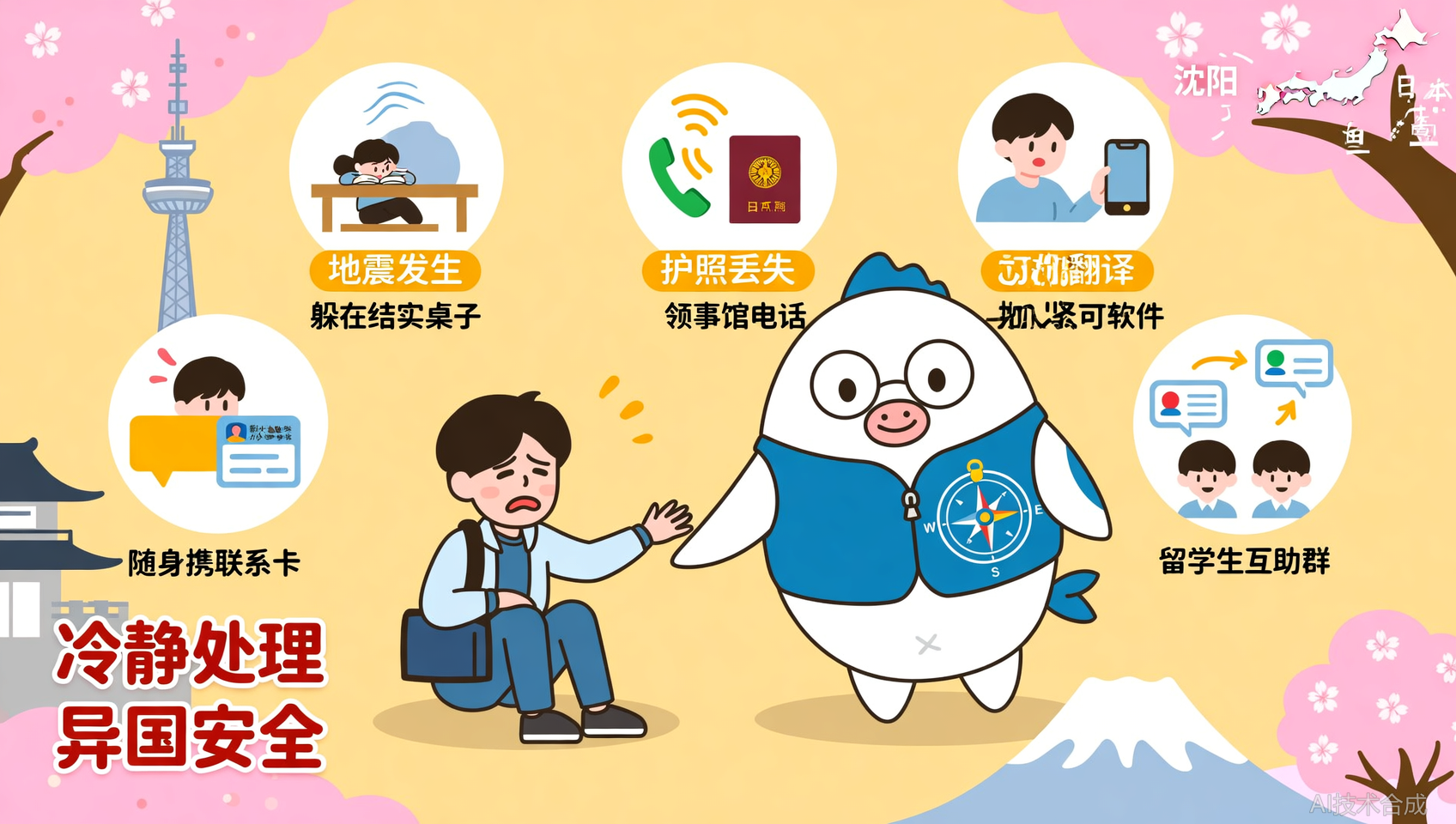 沈阳日本留学紧急情况处理：遇到地震、丢护照的5个应对技巧