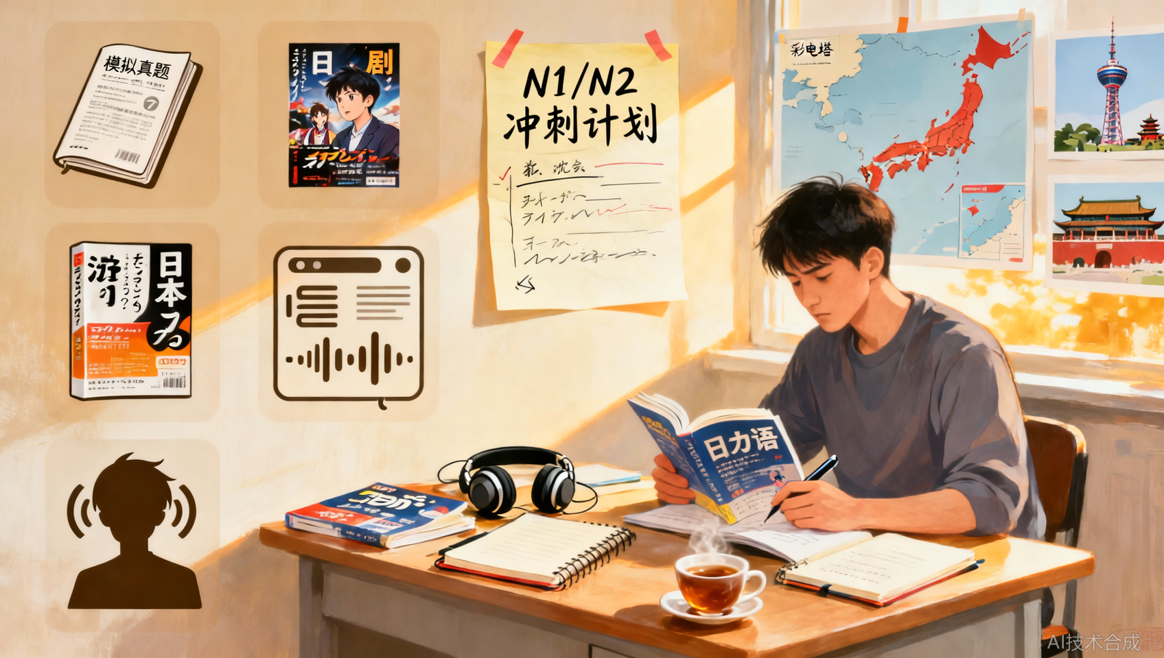 沈阳日语听力练习素材：适合N1/N2的5类免费资源