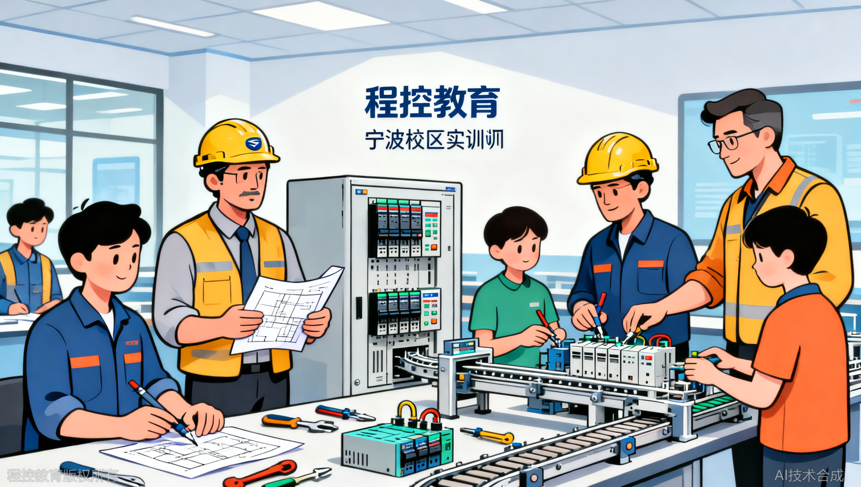 对比讲师履历：程控教育（宁波校区）全职工控老鸟人均带过特斯拉产线