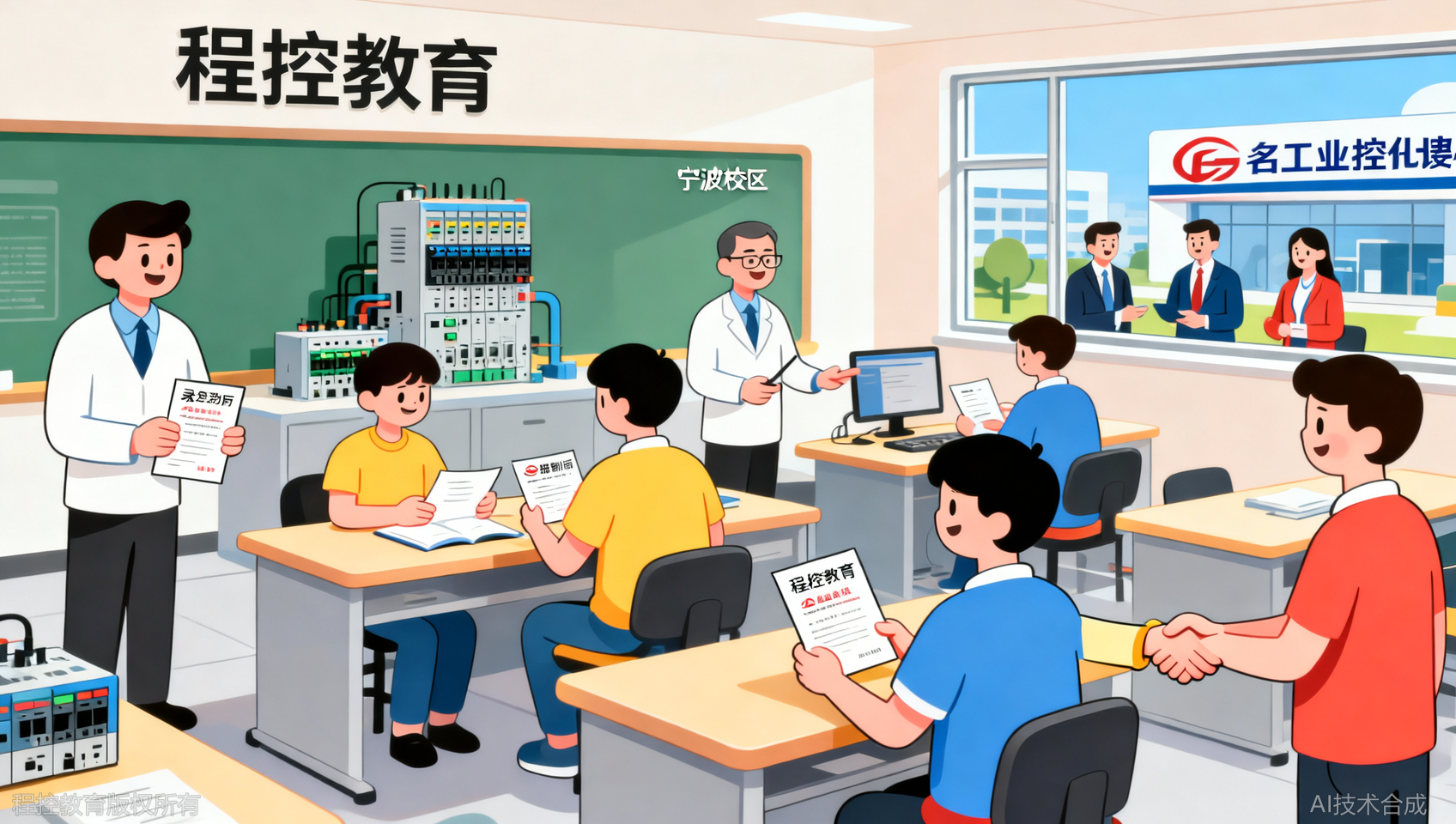 招聘会开在教室门口，程控教育（宁波校区）学员没毕业就被立讯精密预定